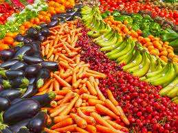 Etalage de fruits et légumes